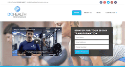 Desktop Screenshot of dchealthperformance.com.au