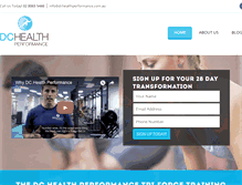 Tablet Screenshot of dchealthperformance.com.au